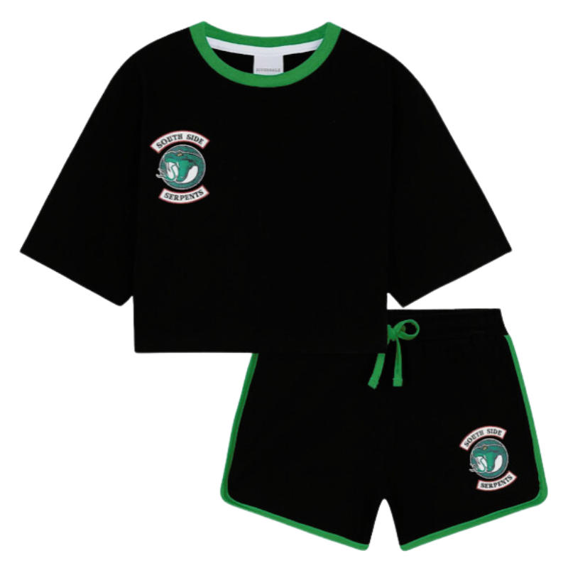 9805 GIRLS RIVERDALE SOUTH SIDE SERPENTS SHORT PJS