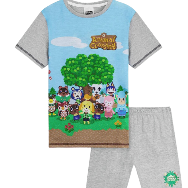 12160 BOYS ANIMAL CROSSING SHORT PYJAMAS