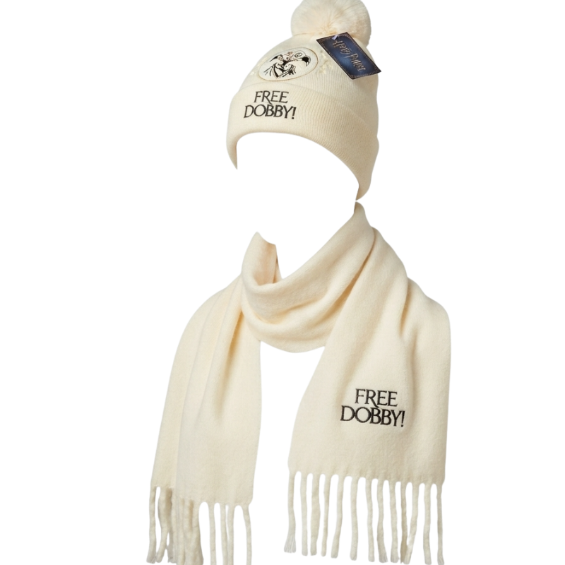 HP11 GIRLS HARRY POTTER EMBROIDERED HAT & SCARF SET