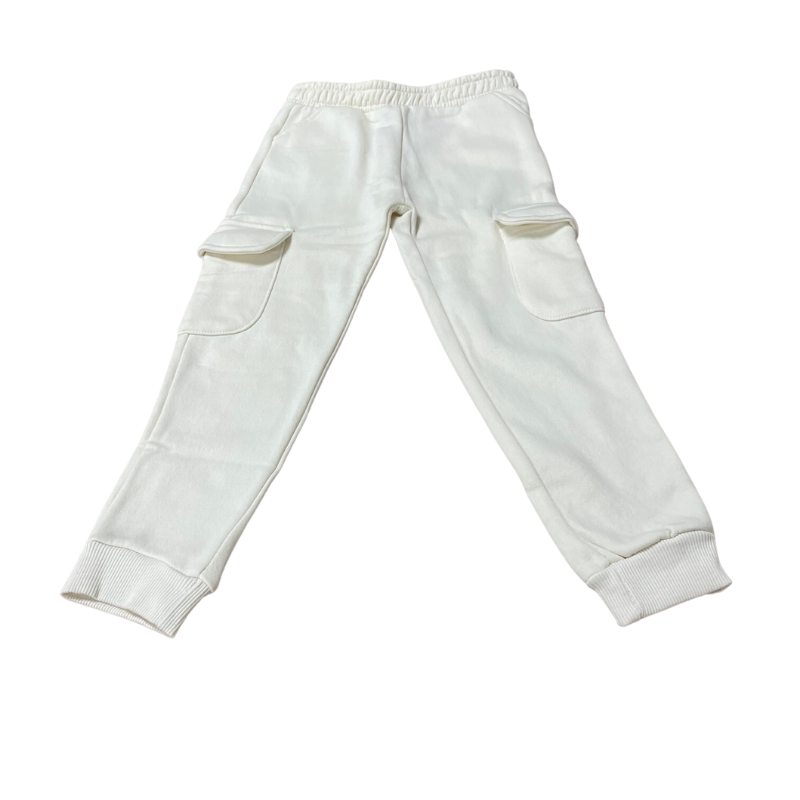 155872 KIDS EX STORE CARGO FLEECE LINED JOGGERS (OFF WHITE)