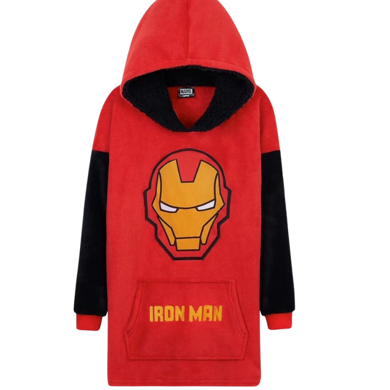 668 KIDS LICENSE IRON MAN OVERSIZE HOODED BLANKET