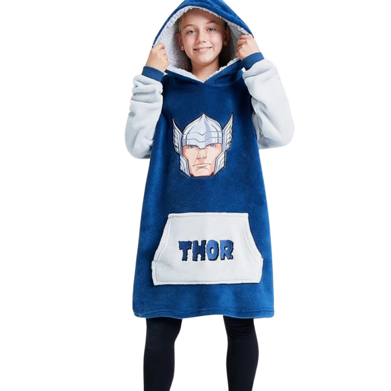 670 KIDS LICENSE AVENGERS THOR OVERSIZE HOODED BLANKET