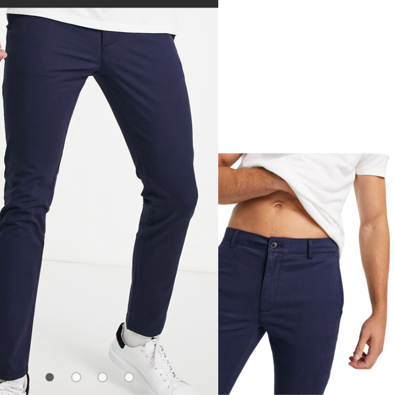 TM05 MENS BRAND SLIM CHINOS NAVY