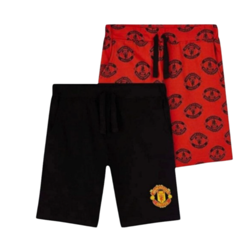 12076 BOYS MANCHESTER UNITED 2 PACK SHORTS