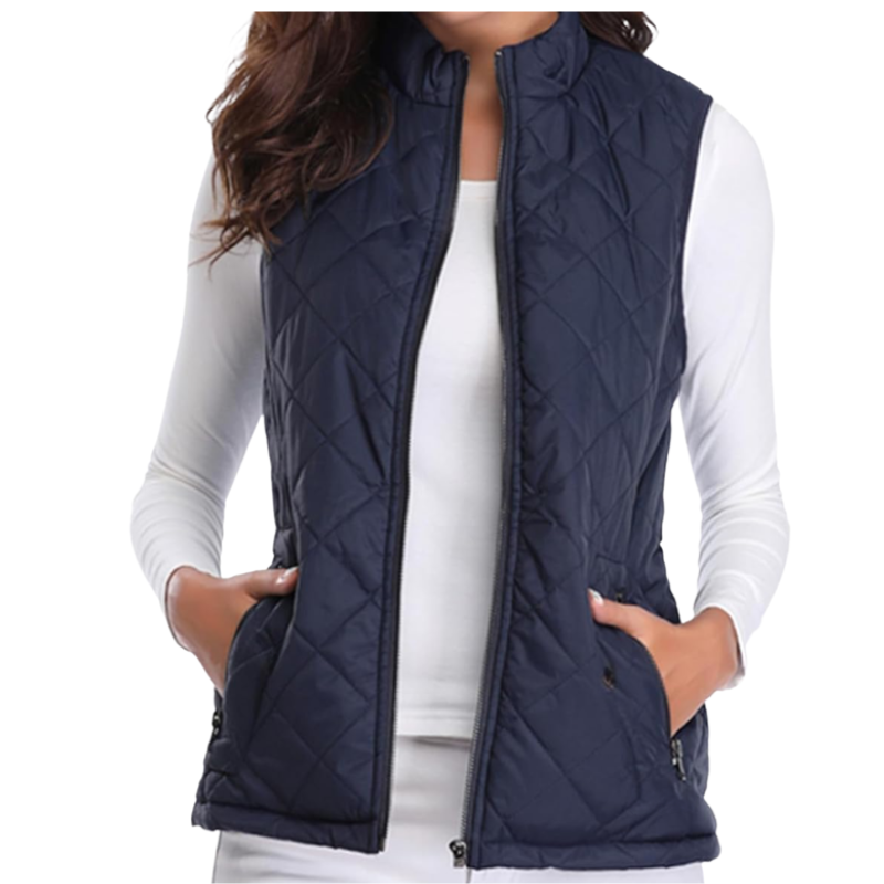 309 LADIES EX STORE PADDED S/LESS GILLET WITH ZIP POCKETS