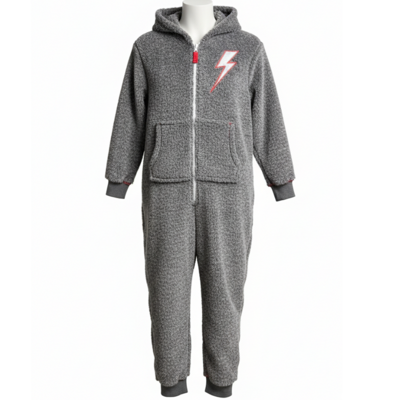 F62466 KIDS HOODED FLEECE FLASH HOLOGRAPH