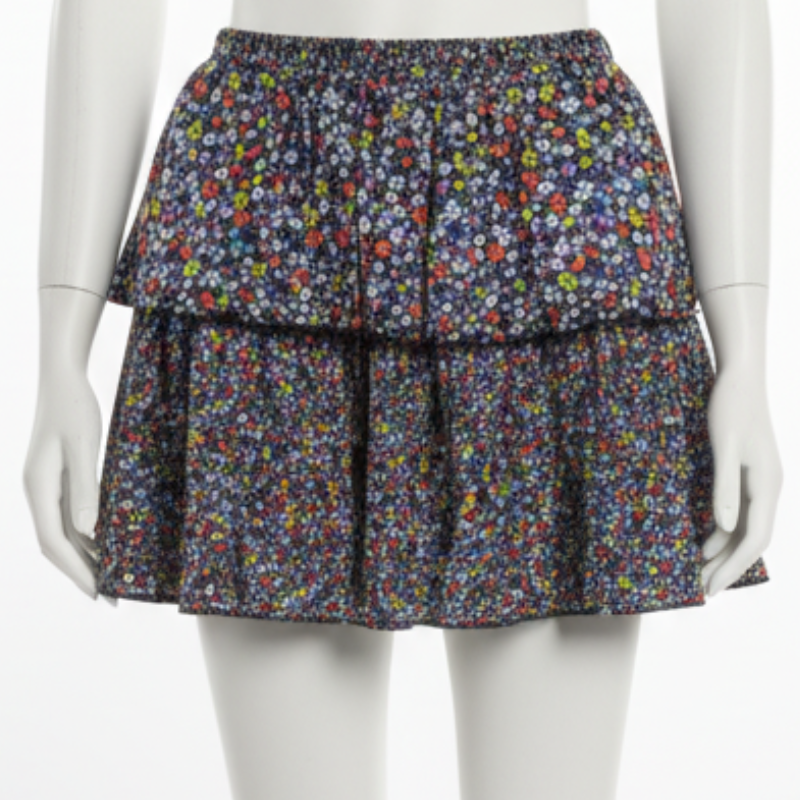 STYLE 17 GIRLS EX STORE FLORAL TIERED SKIRT
