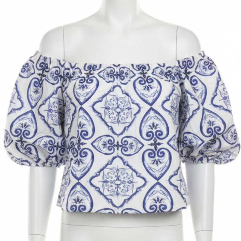 042 GIRLS EX STORE OFF SHOULDER GYPSY TOP