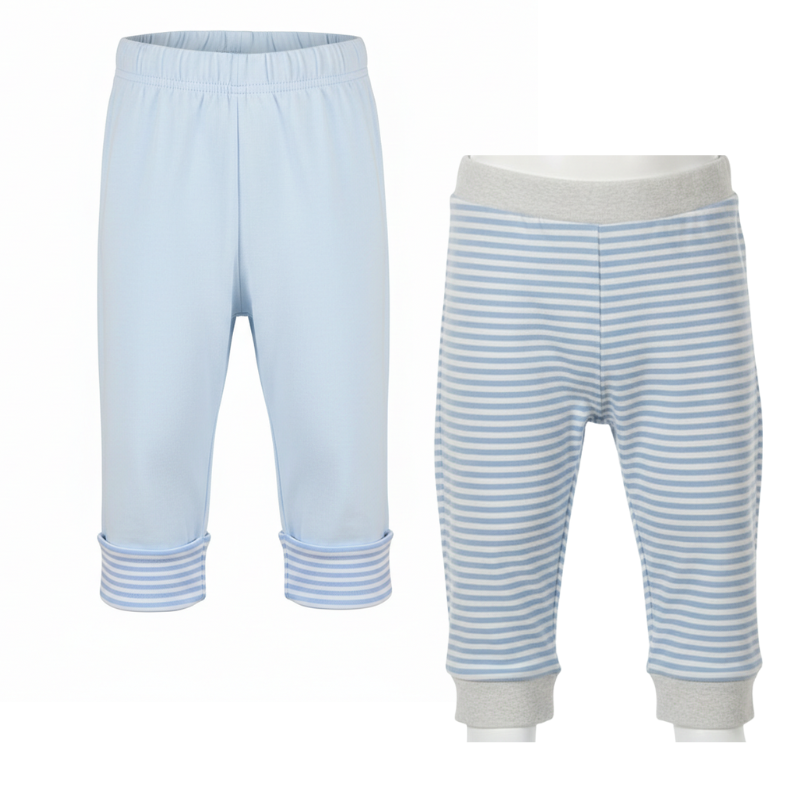 8062 BABY EX STORE 2 PACK BLUE STRIPE JOGGERS