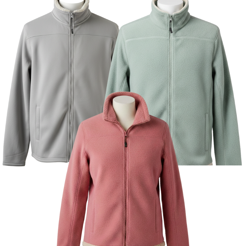 7322 ADULTS EX STORE LINED FULL ZIP FLEECE - COLS WILL VARY