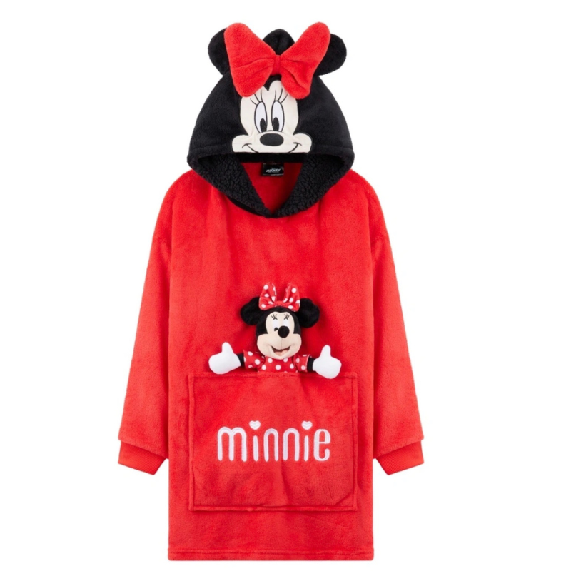 1976 GIRLS LICENSE MINNIE OVERSIZED HOODED BLANKET WITH PLUSHY