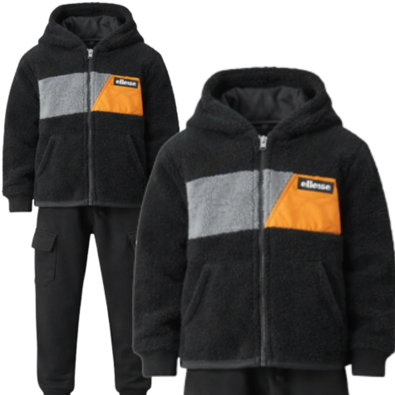 SANTIO KIDS BRAND TWO PIECE FLEECE TOP HOODED TRACKSUIT
