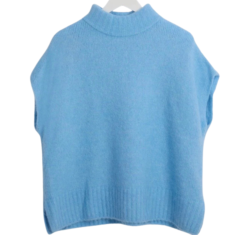 FF22 LADIES EX STORE FLUFFY JUMPER BLUE