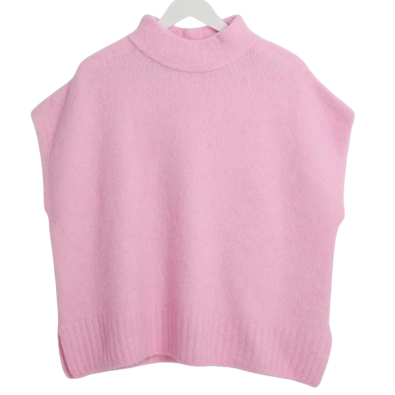 FF23 LADIES EX STORE FLUFFY JUMPER PINK