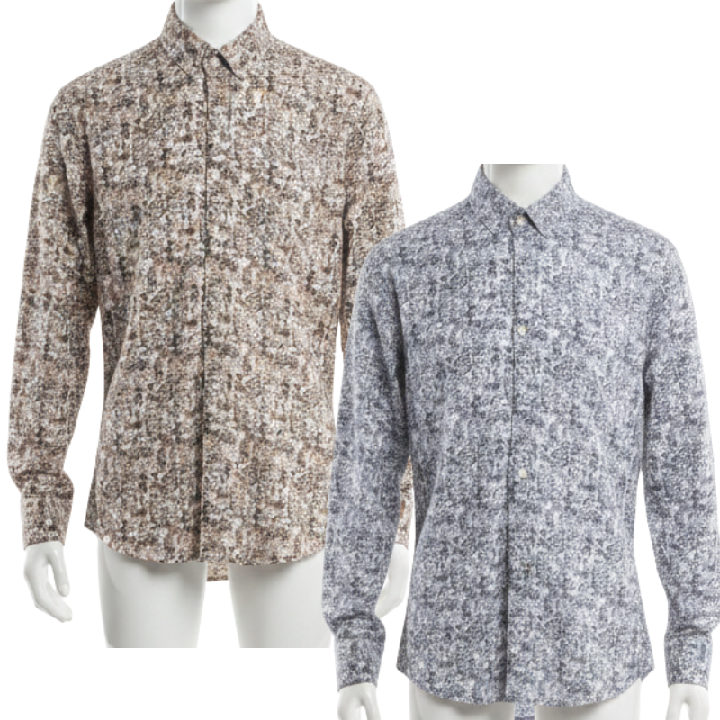 1060 MENS BRAND JERSEY PRINT SHIRT - BOTH COLOURS