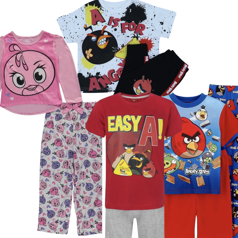 1006 KIDS ASSTD ANGRY BIRD PJS (DESIGNS WILL VARY)