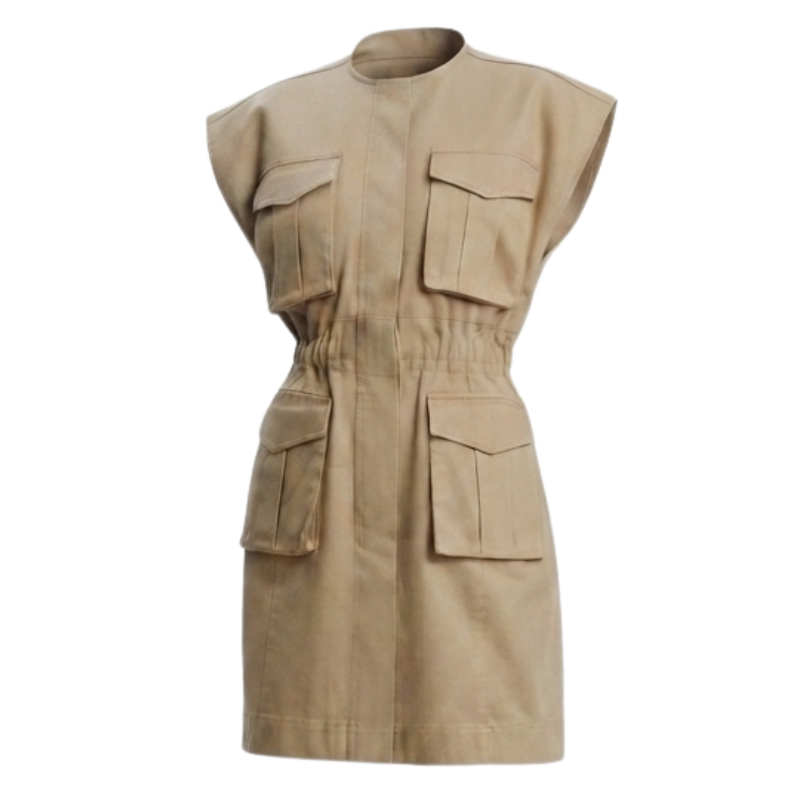 3072 LADIES EX BRAND CARGO ZIP THRU DRESS