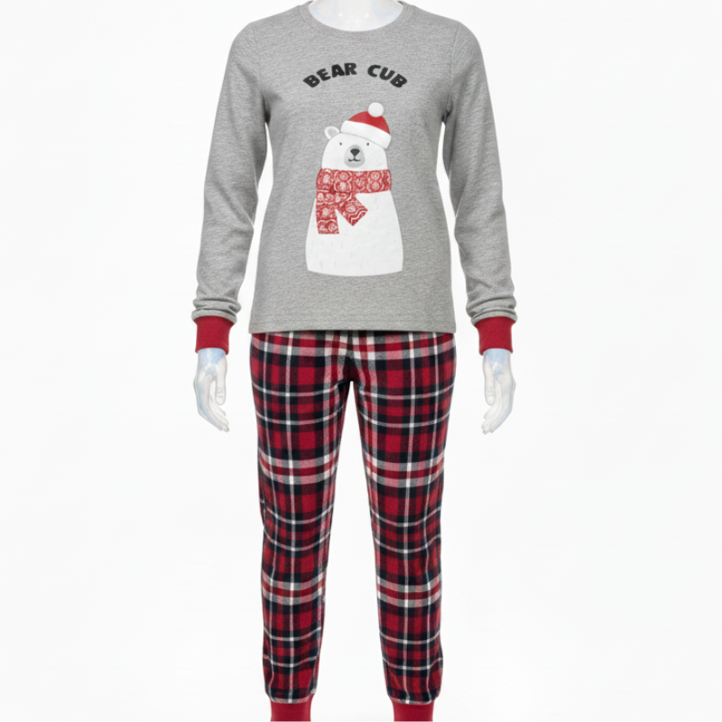 TH32 KIDS THREADBARE CHRISTMAS BEAR PJS
