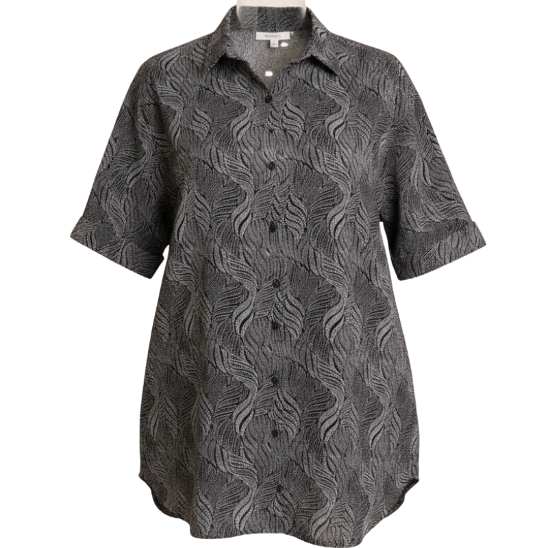 MT15 LADIES EX STORE SHIRT DRESS (ROLL UP SLV)