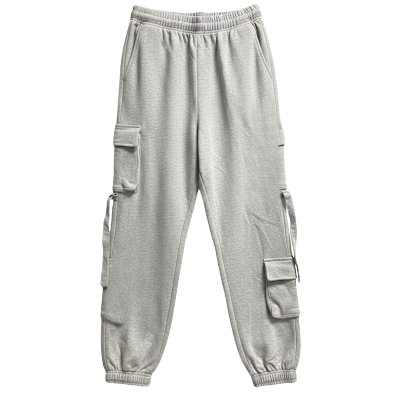 8439 LADIES EX BRAND GREY CARGO DETAIL JOGGERS