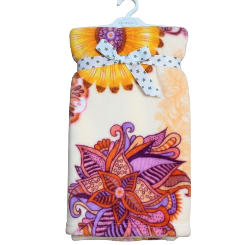 35038 BABIES ORANGE PAISLEY FLEECE BLANKET
