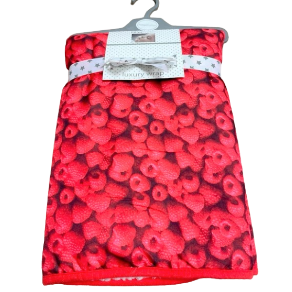 31122 BABIES SHERPA LINED RASPBERRIES BLANKET