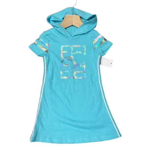 9990 GIRLS DESIGNER BRAND BCBG BLUE HOODED DRESS
