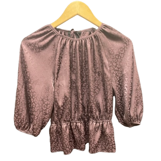 9169 LADIES EX STORE PLUM TIE BACK BLOUSE