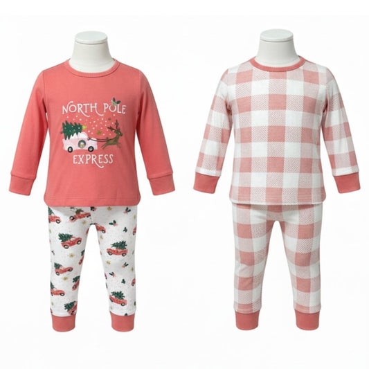 1729 GIRLS BRAND 4 PIECE FESTIVE PJS
