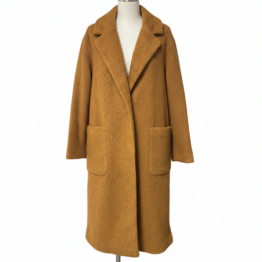035 LADIES EX STORE TEXTURED TEDDY COAT LONG LENGTH