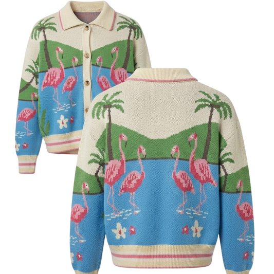 1018 GIRLS EX STORE CHUNKY EMBROIDERED CARDI