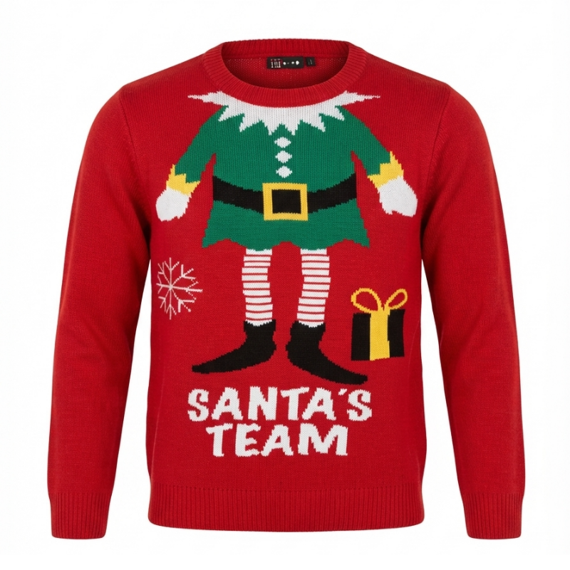 507127 KIDS SANTAS TEAM CHRISTMAS JUMPER