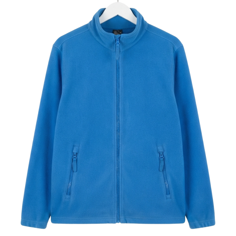 57205 MENS FULL ZIP FLEECE - ZIP POCKETS ASSTD COLS