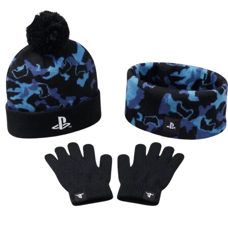 PS15 KIDS LICENSE PLAYSTATION HAT GLOVES & SNOOD SETS