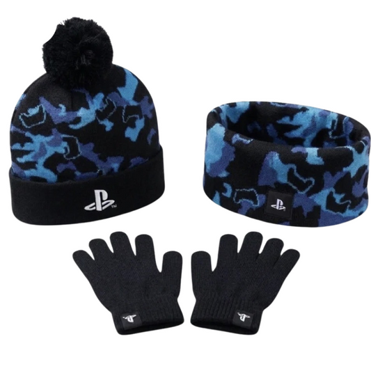 PS15 KIDS LICENSE PLAYSTATION HAT GLOVES & SNOOD SETS