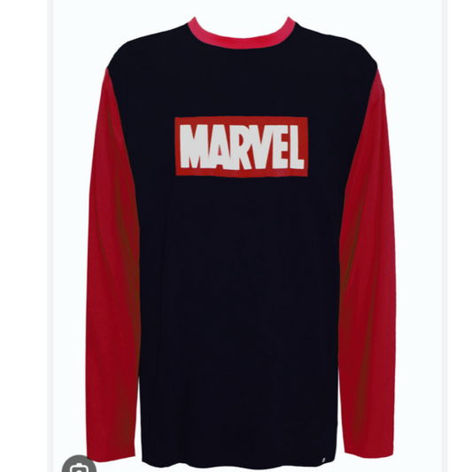 1176  MENS CHARACTER MARVEL L/SLV TOP