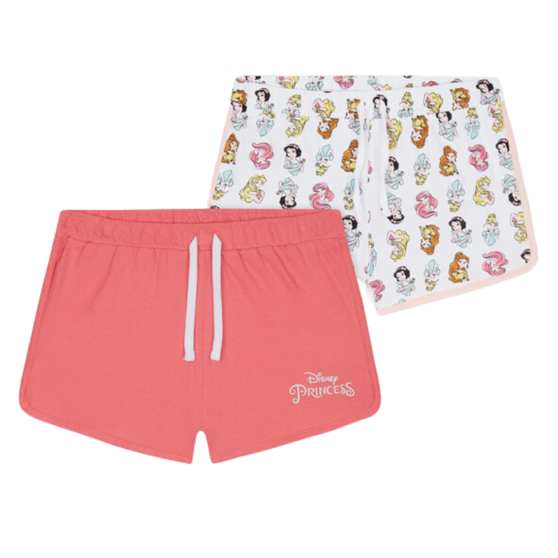 11681 GIRLS DISNEY PRINCESS 2 PACK SHORTS