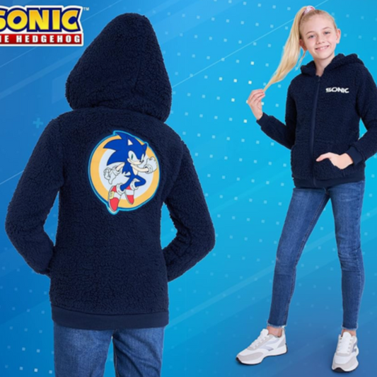 1498 KIDS SONIC THE HEDGEHOG SHERPA HOODIE