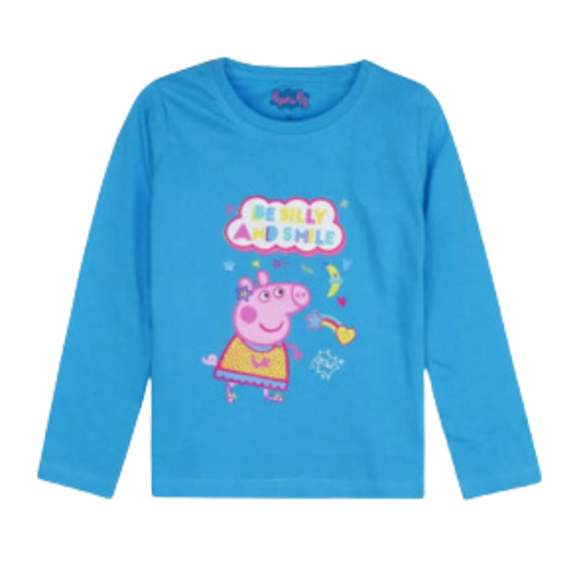 100128 GIRLS CHARACTER PEPPA BE SILLY TOP 2 COLOURS