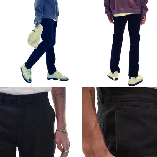 TM02 MENS BRAND SKINNY CHINOS NAVY