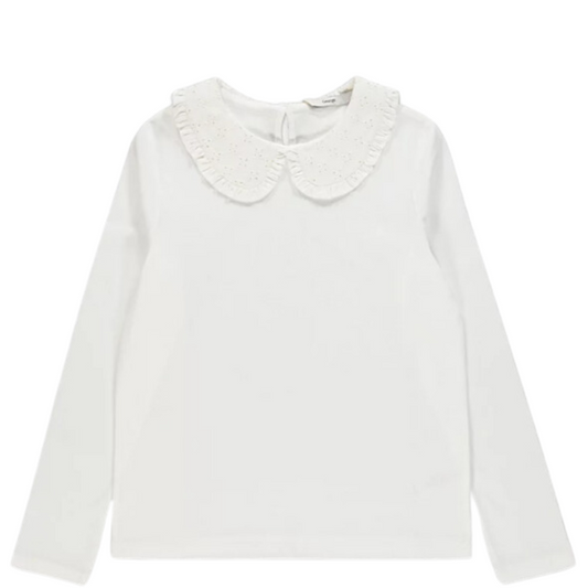 7057 GIRLS EX STORE FRILL COLLAR TOP