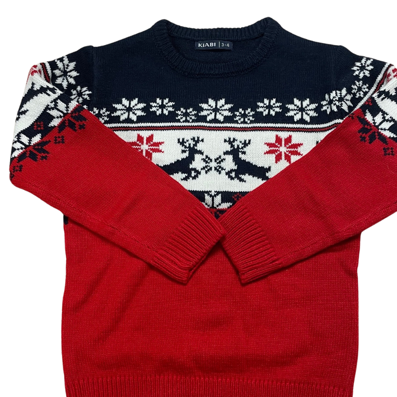 2555 KIDS CLASSIC REINDEER CHRISTMAS JUMPER