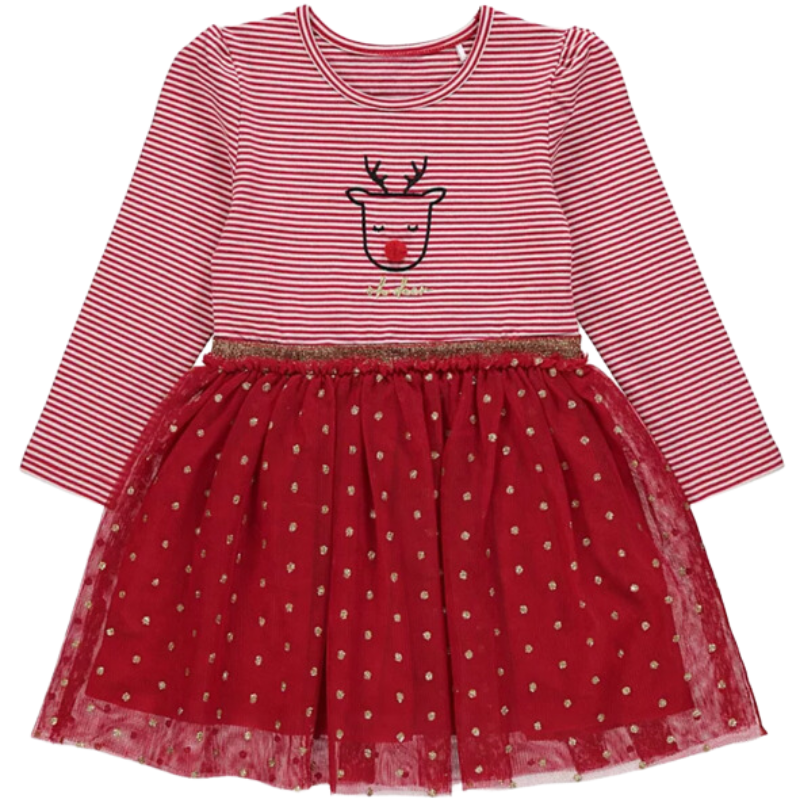 1793 GIRLS EX STORE REINDEER CHRISTMAS DRESS