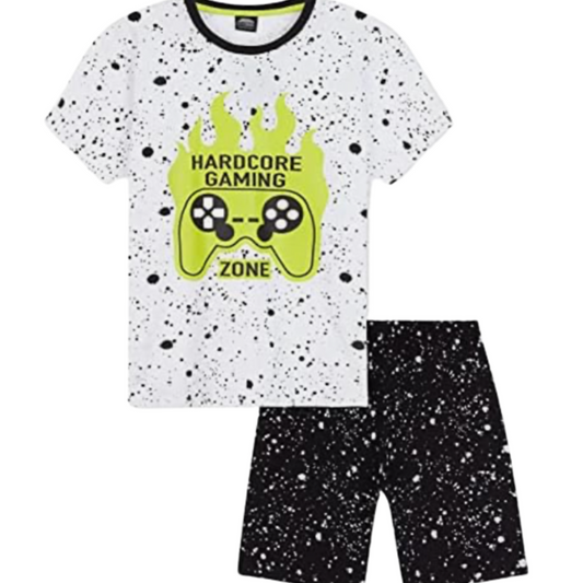 B052  BOYS HARDCORE GAMING PJS (ONE SIZE)
