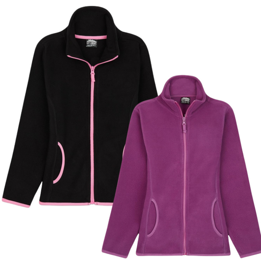 8046 GIRLS FLEECE JACKETS ASSTD COLOURS
