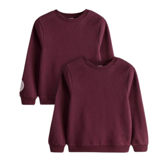 493 KIDS  EX STORE 2 PACK SCHOOL SWEATSHIRTS - BURGANDY