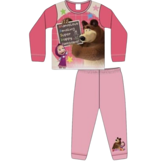 36131 GIRLS LICENSE MASHA & THE BEAR PJS