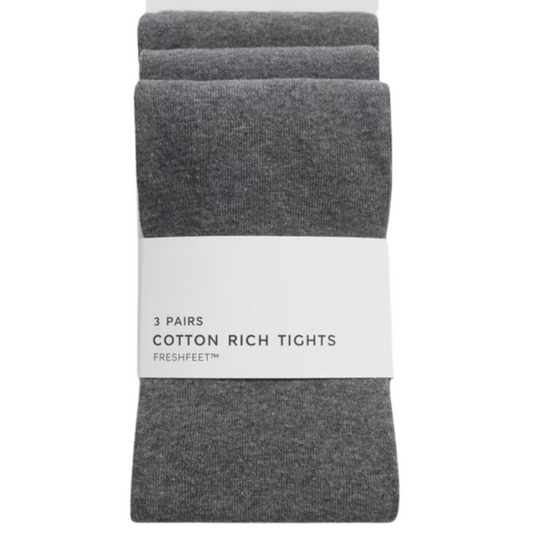 494 GIRLS EX STORE 3 PACK SCHOOL TIGHTS
