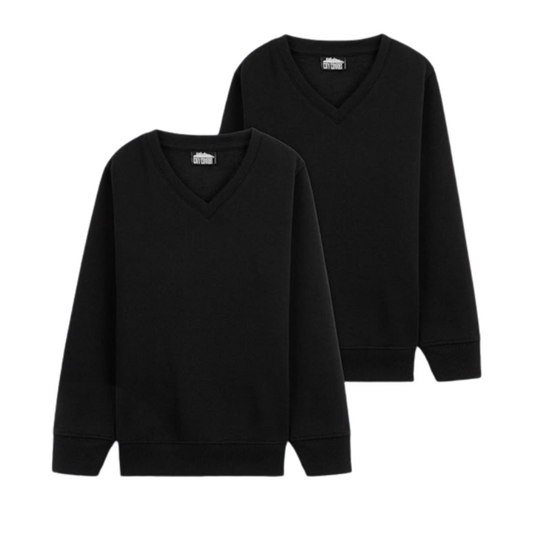 N005  BLACK BOYS 2 PACK VNECK SWEASHIRT SWEATER