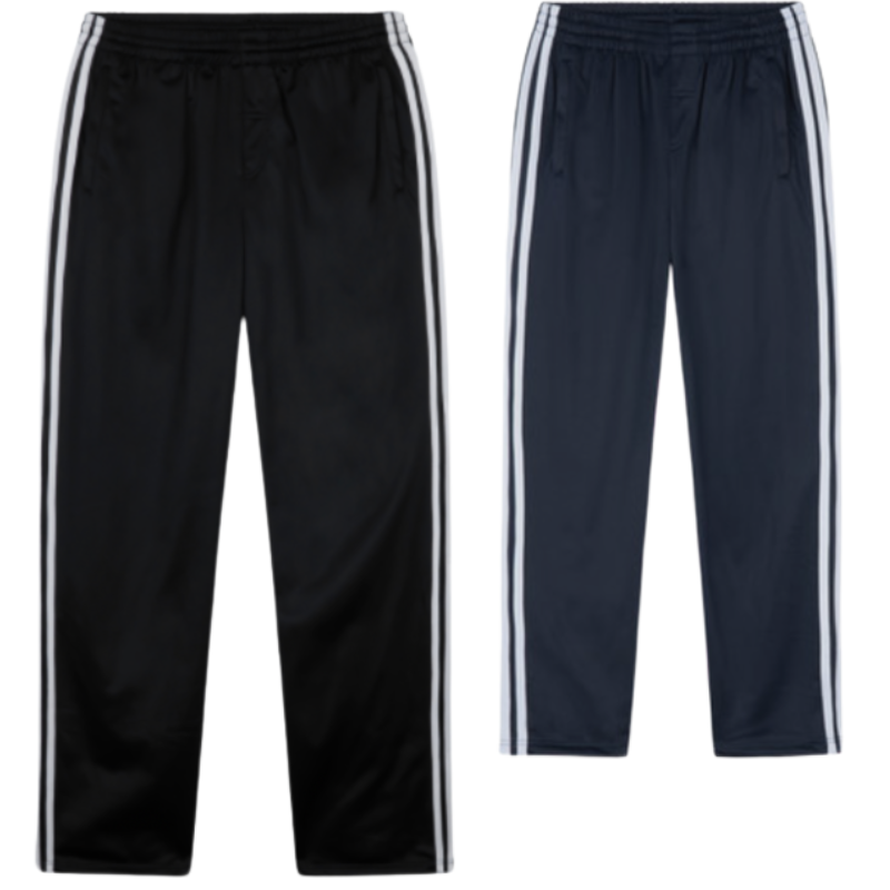 001 KIDS BLACK SPORTS TROUSERS WITH ZIP POCKETS - BLACK & NAVY